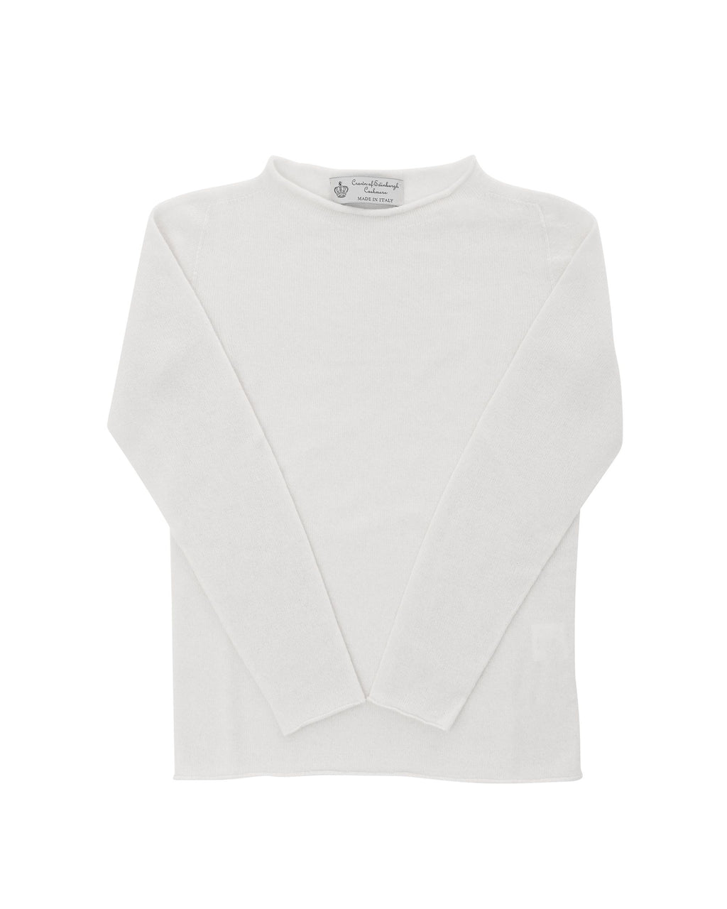 Maglione da donna con scollo a barca in cashmere Crown of Edinburgh COE 0025 CREMA