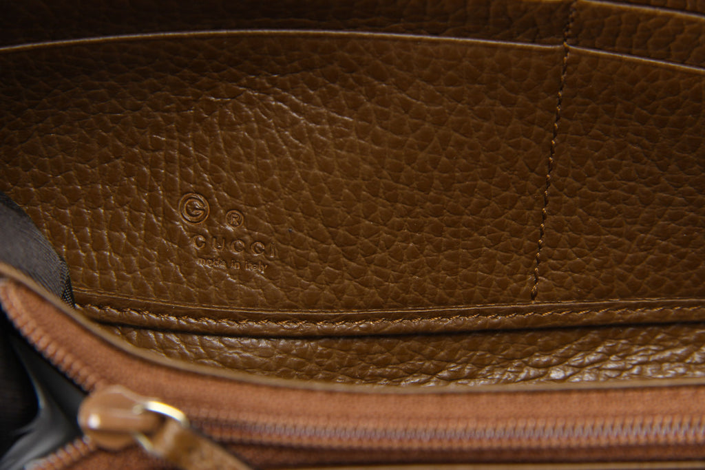 Borsa a mano Gucci da donna in tela di cristallo GG Guccissima con cerniera
