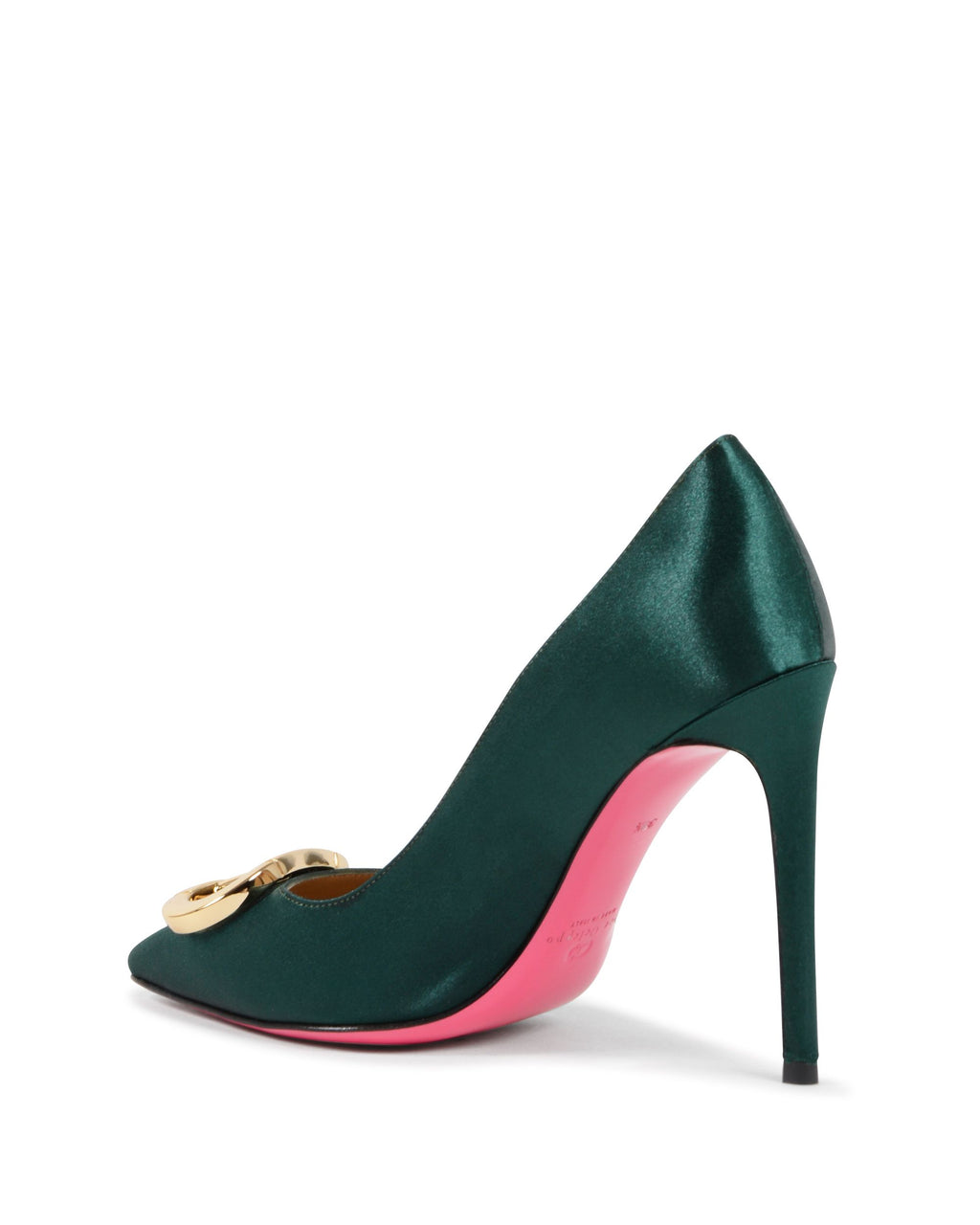 Scarpa con tacco a spillo Logo Fairy - Satin Petrol