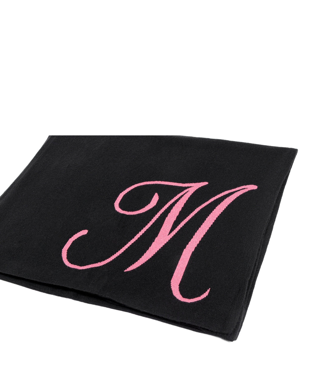 Sciarpa in cashmere con monogramma - Nero