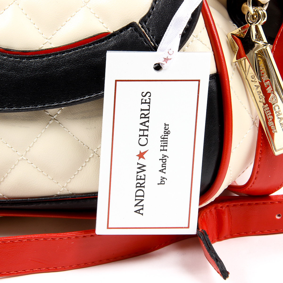 Borsa a mano da donna Andrew Charles Beige DOMINIQUE