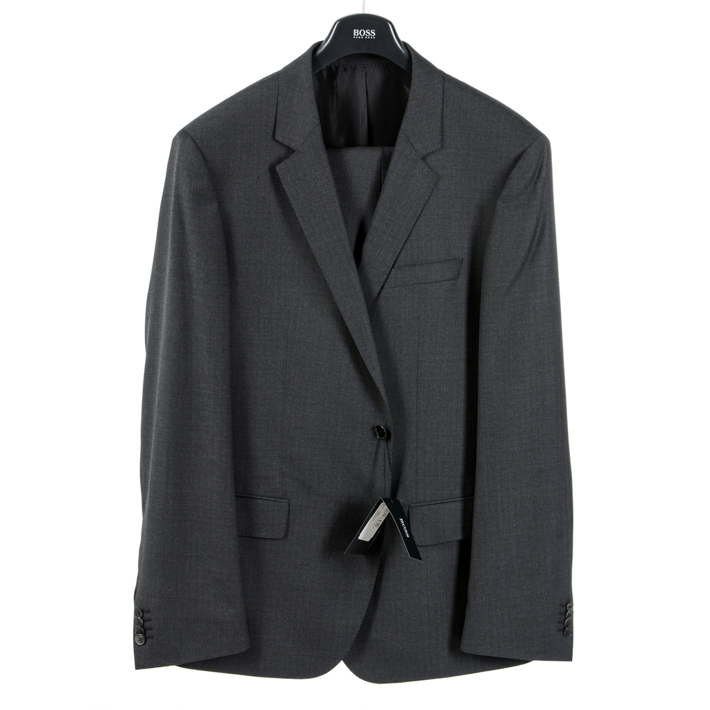 Abito da uomo Hugo Boss grigio scuro, GRANDE GENIO