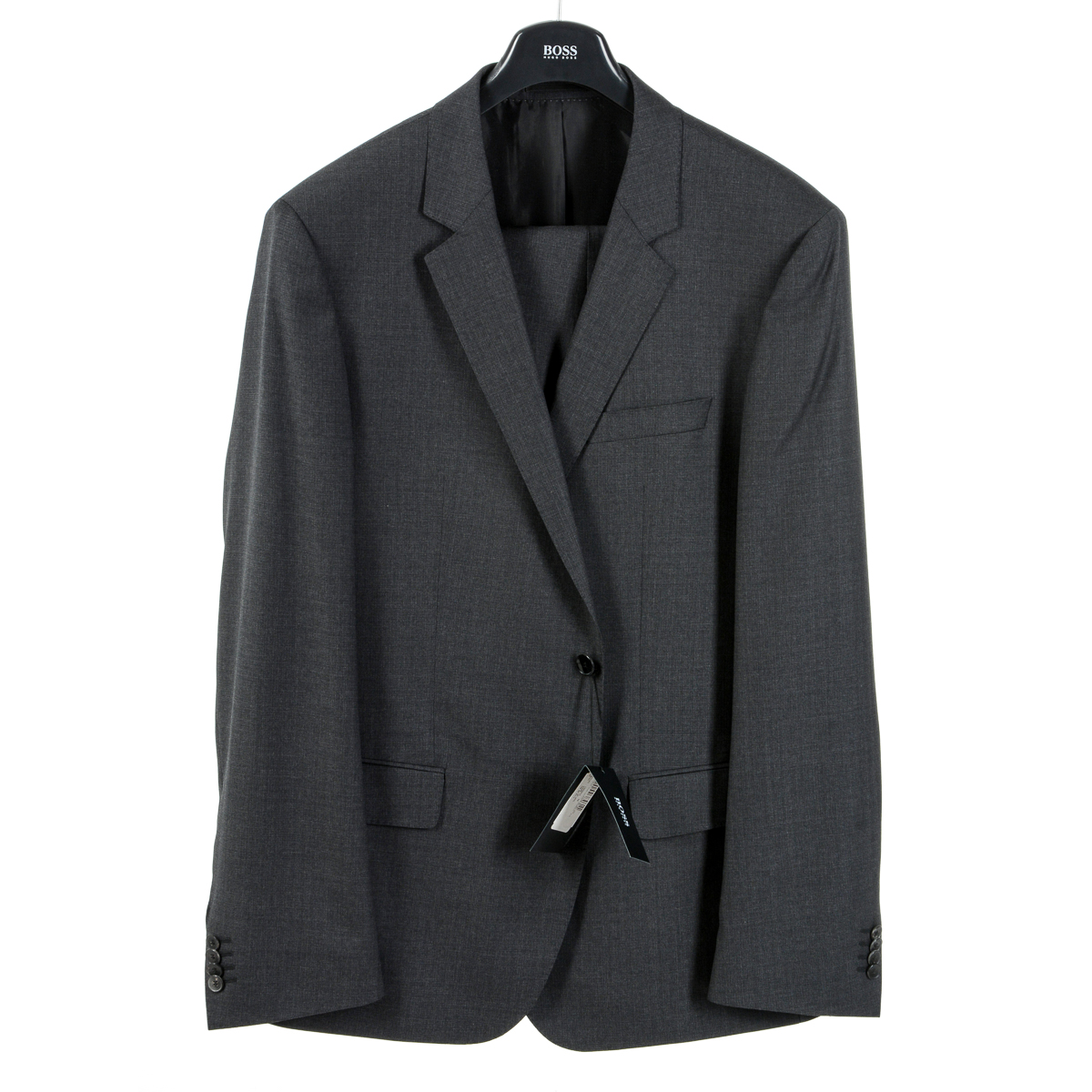 Abito da uomo Hugo Boss grigio scuro, GRANDE GENIO
