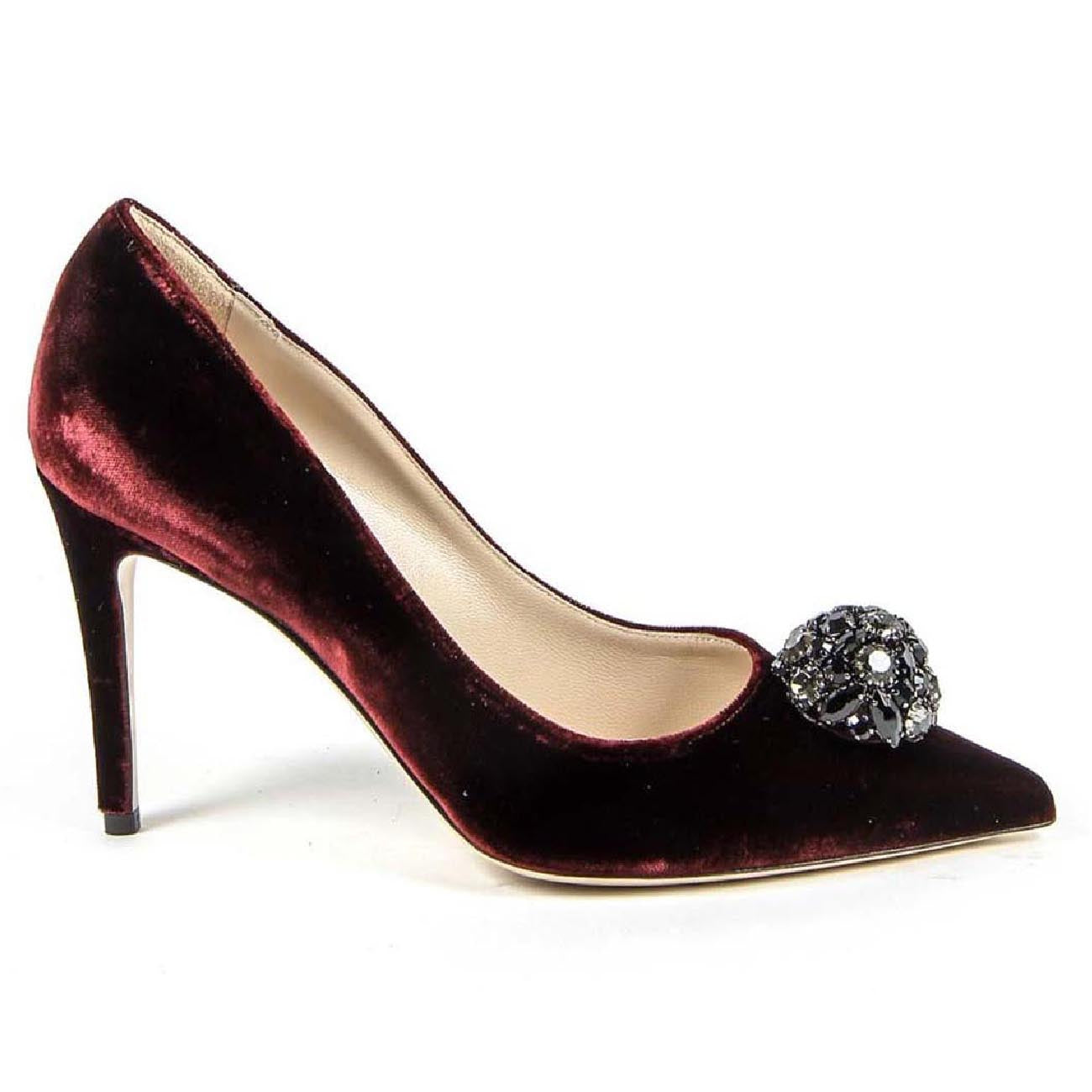 V 1969 Italia Womens Pump 3104104 VELLUTO BORDEAUX
