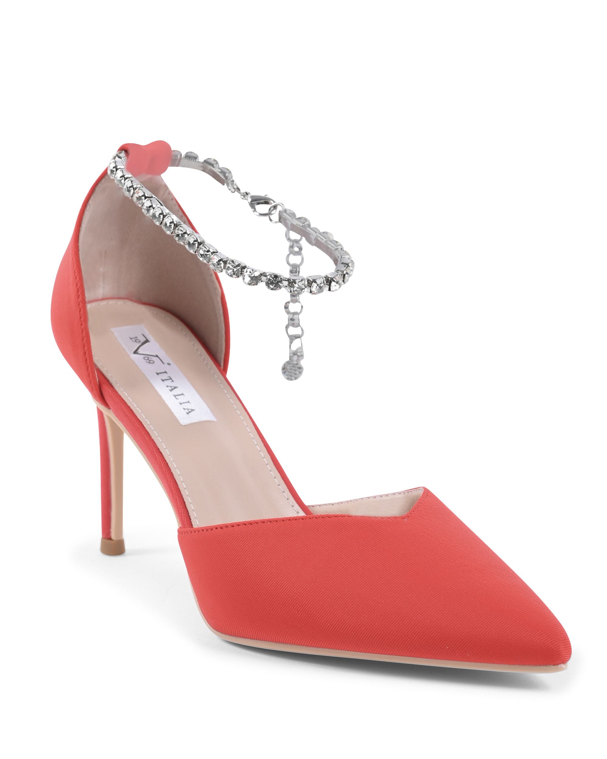 19V69 Italia Scarpe da donna con cinturino alla caviglia rosse F2929 ROSSO