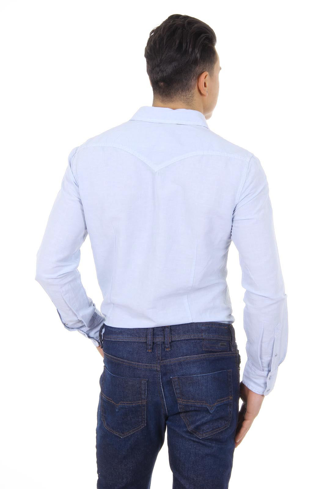 Camicia da uomo Diesel a maniche lunghe S-SULFA 00SGDV 0LAEB 88P