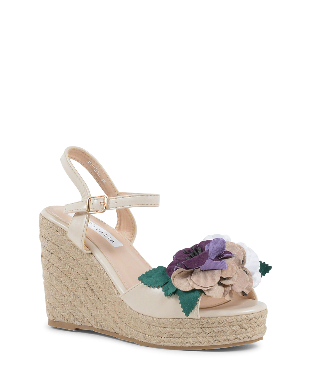 19V69 Italia Sandalo con zeppa da donna Beige V212 BEIGE