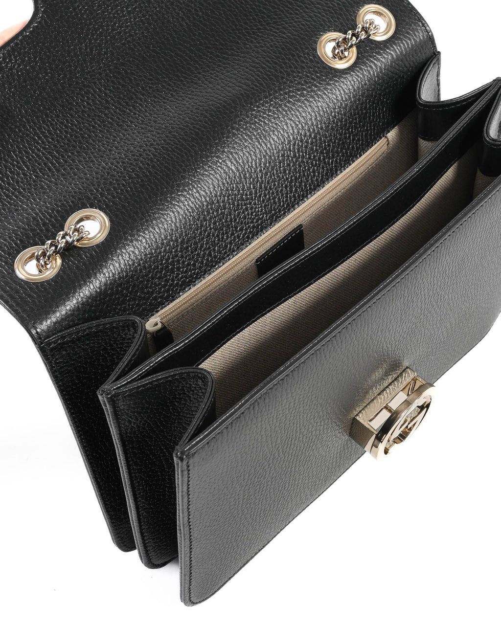 Borsa Gucci Interlocking in pelle con catena 510303 CAO0G 1000