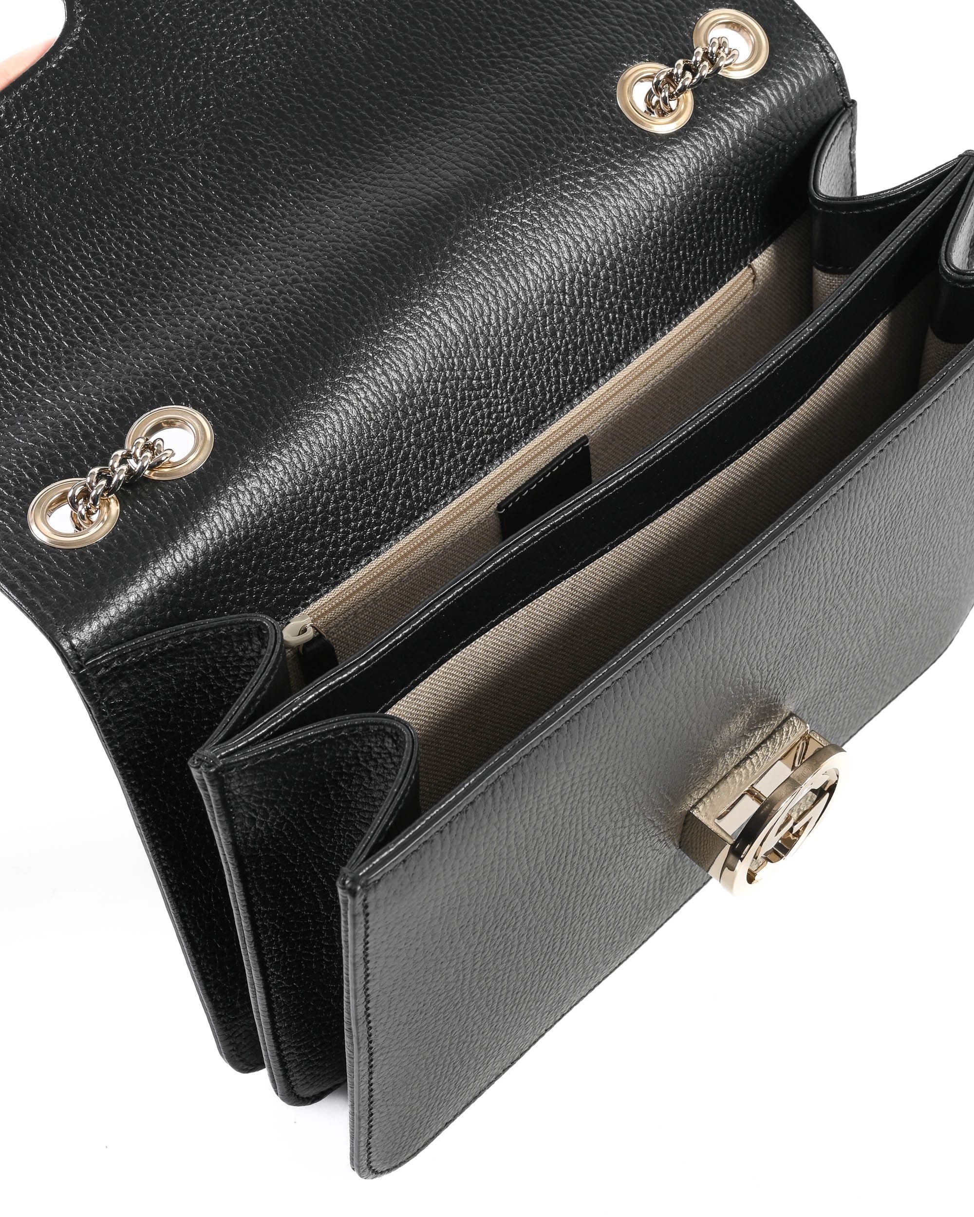 Borsa Gucci Interlocking in pelle con catena 510303 CAO0G 1000
