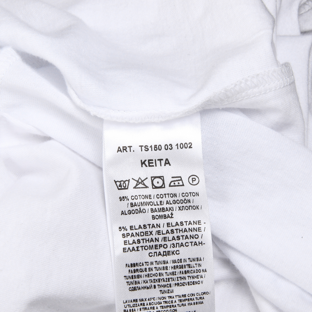 Andrew Charles T-shirt da uomo a maniche corte con scollo rotondo, bianca KEITA