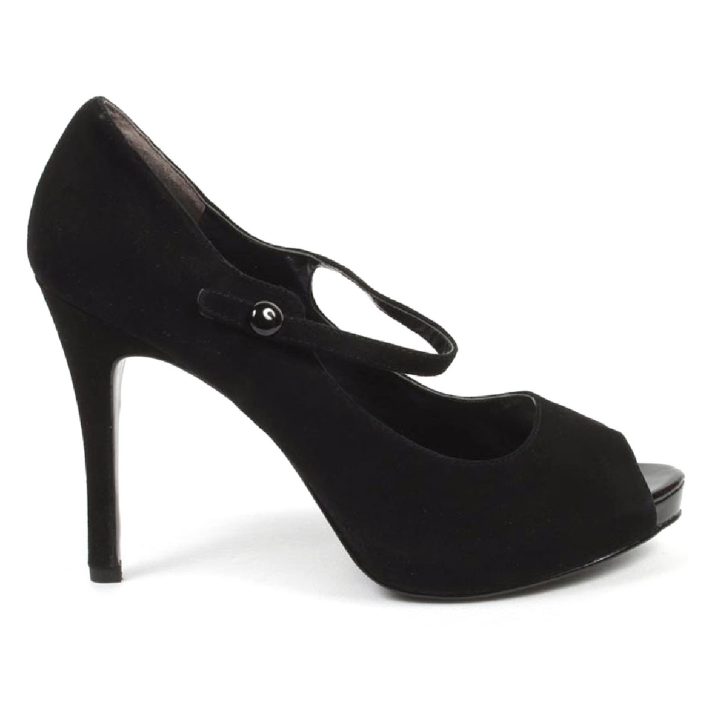 Nine West - Décolleté da donna con punta aperta, NWLUMINOUS BLACK BLK