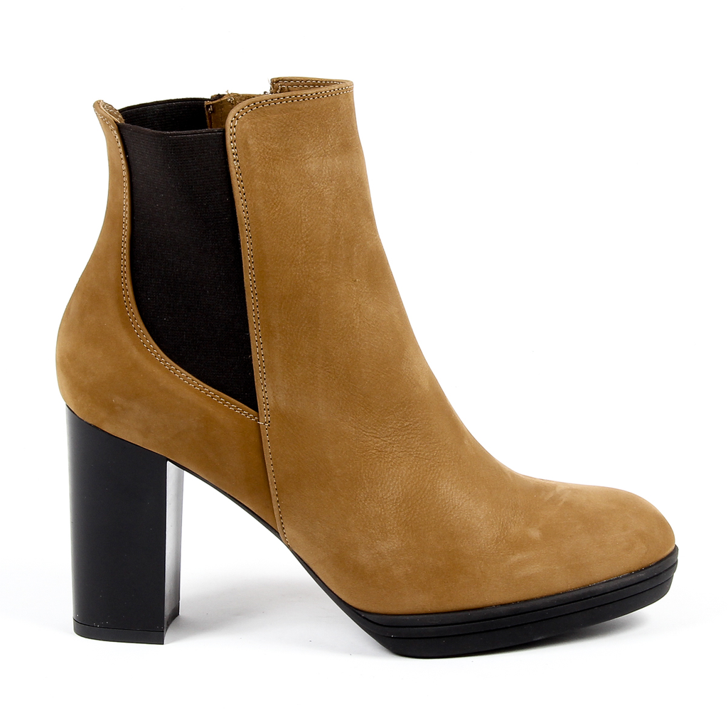 V 1969 Italia Stivaletto con tacco da donna Marrone MADELYN