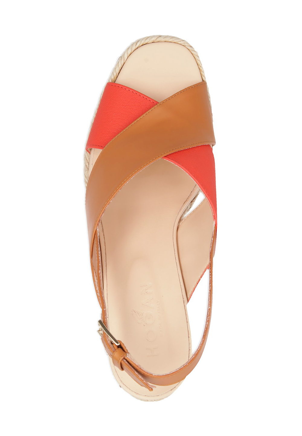 Hogan Sandalo con zeppa da donna Beige HXW2660R53088IC0X04