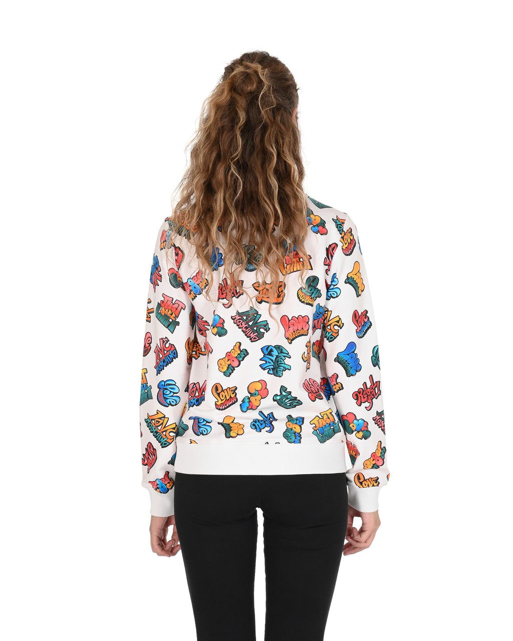 Felpa da donna Love Moschino W 6 302 00 E 2373 0004 GRAFFITI F.PANN