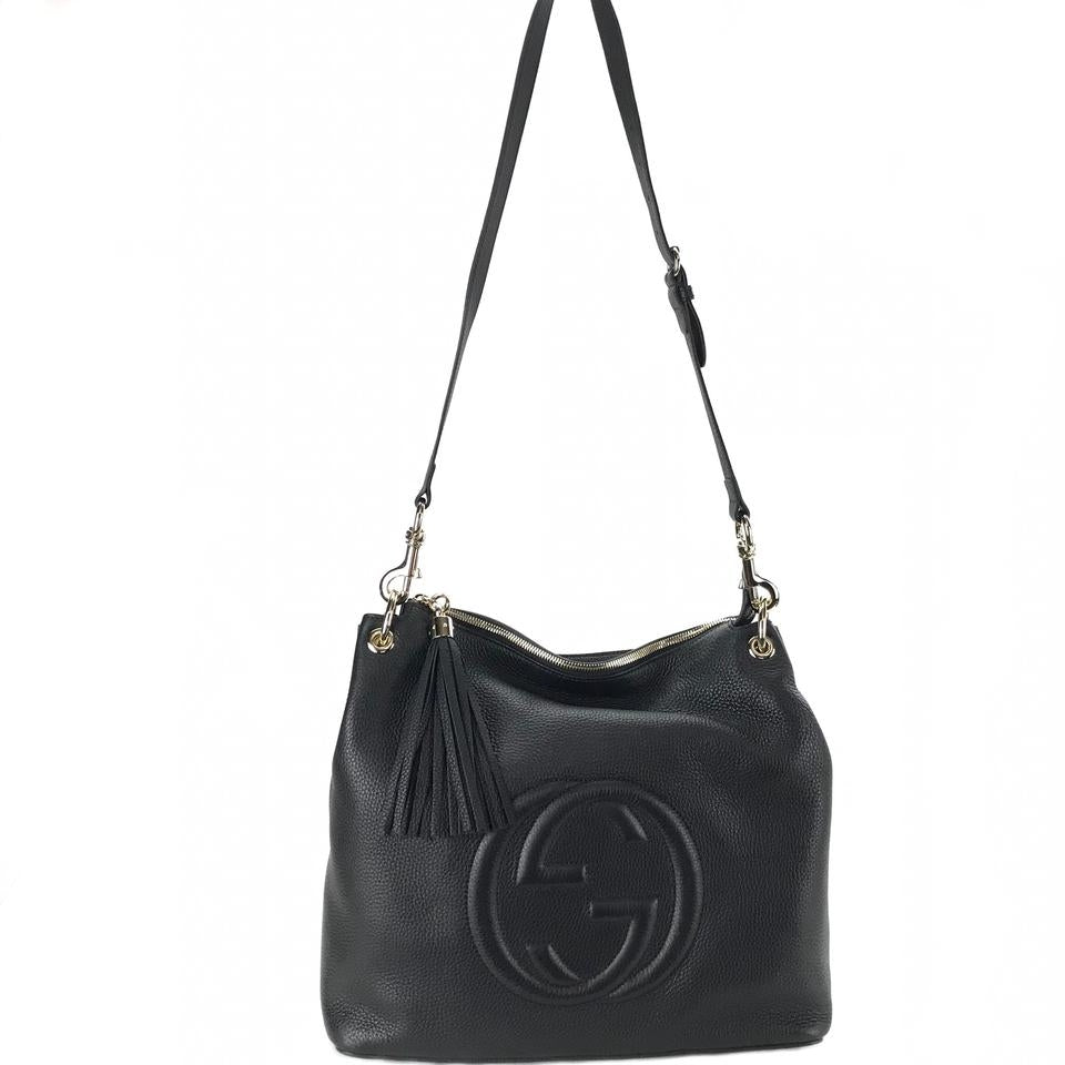 Borsa tote Gucci Soho in pelle nera