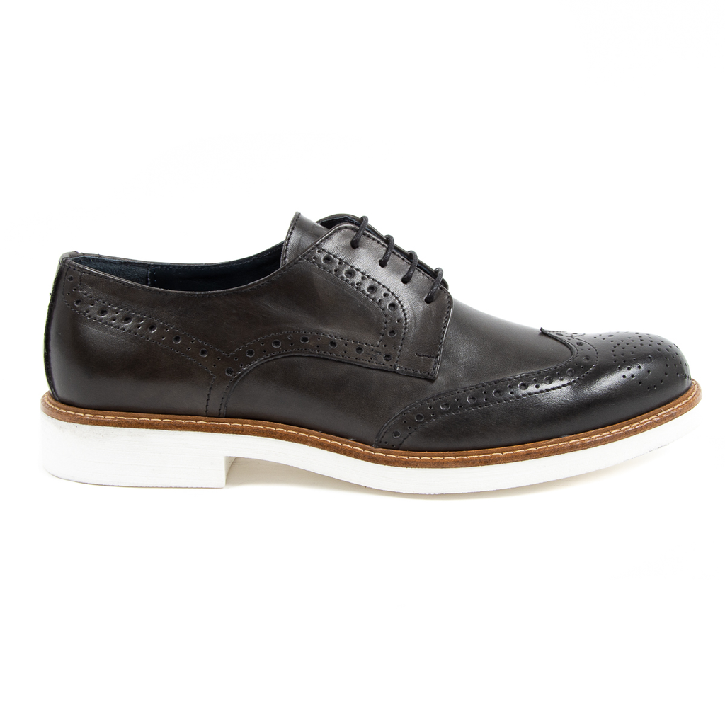 V 1969 Italia Scarpa Brogue da Uomo Grigio Scuro VINCENT