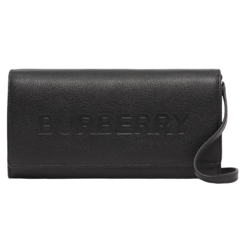 Borsa a tracolla in pelle Burberry Henley nera