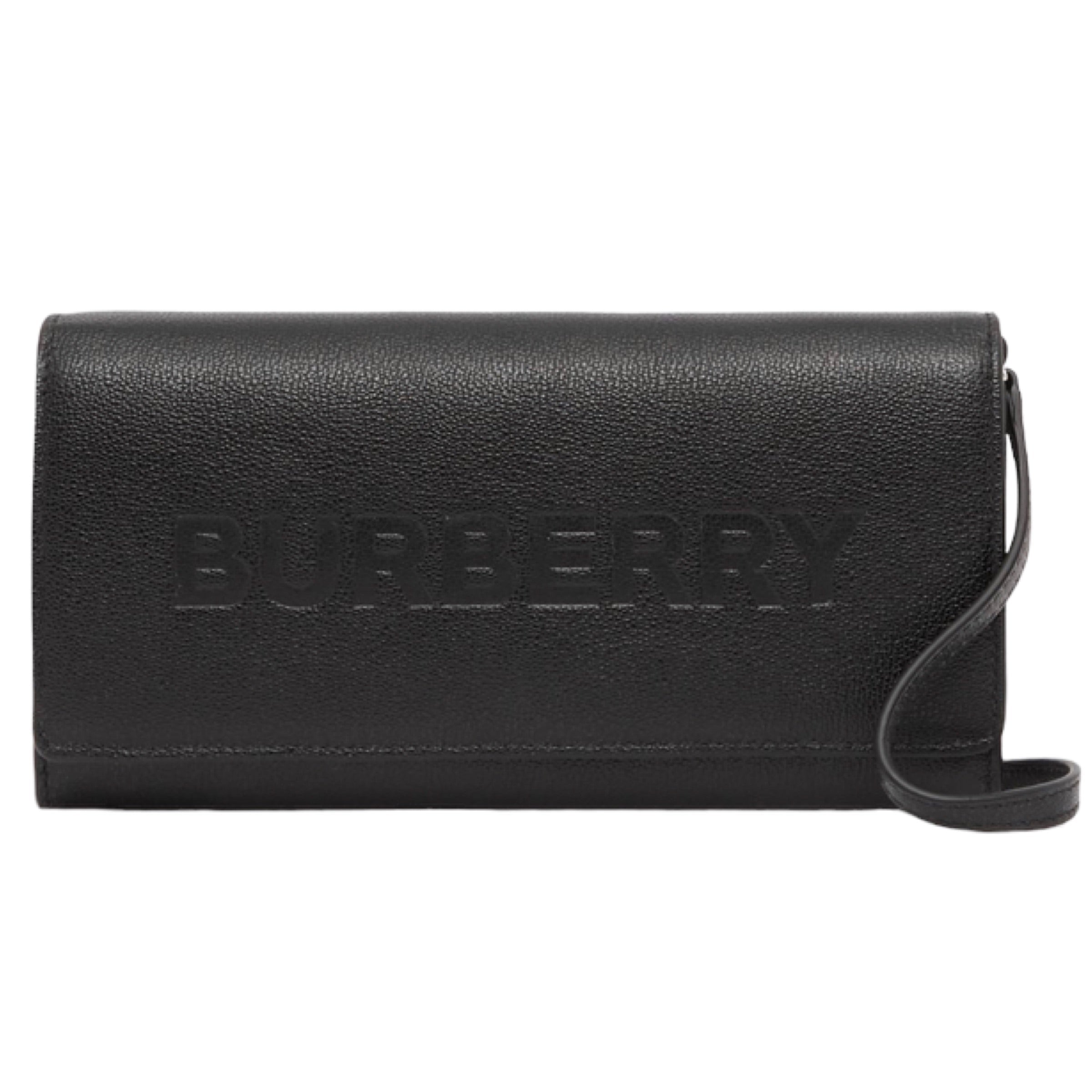 Borsa a tracolla in pelle Burberry Henley nera