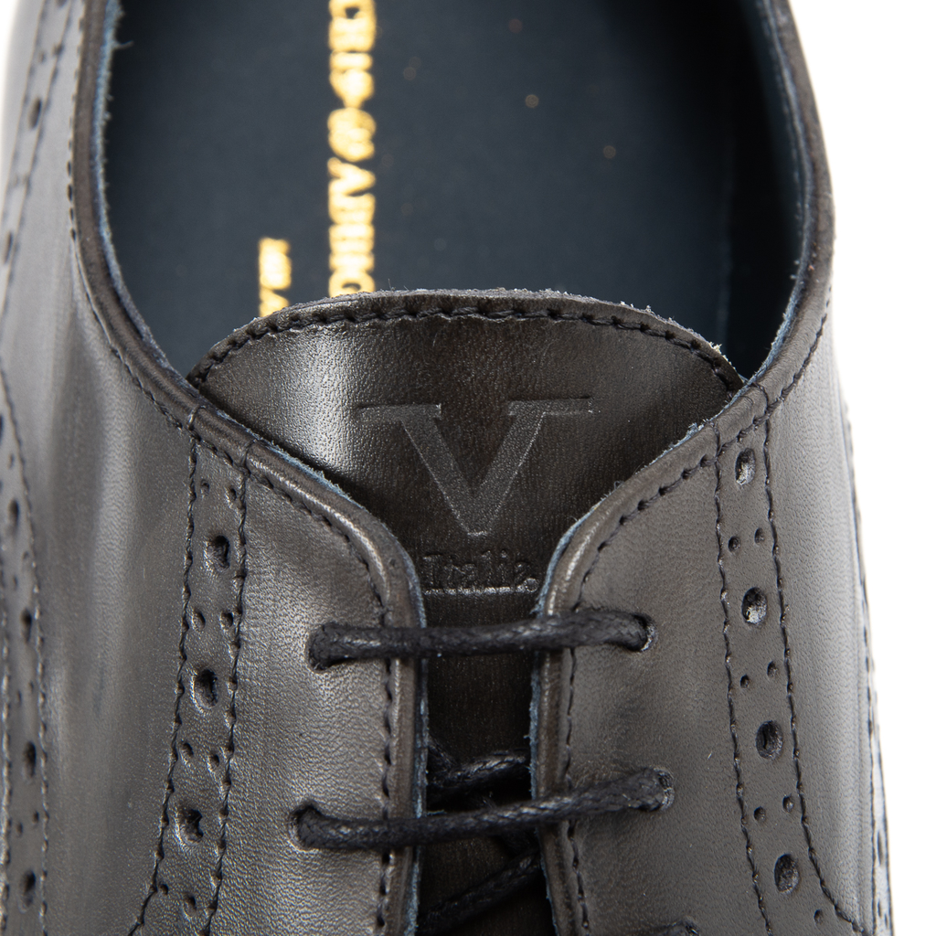 V 1969 Italia Scarpa Brogue da Uomo Grigio Scuro VINCENT