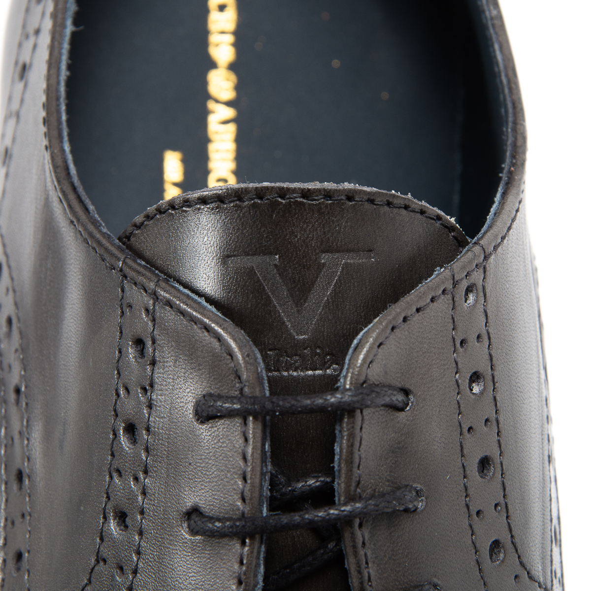 V 1969 Italia Scarpa Brogue da Uomo Grigio Scuro VINCENT