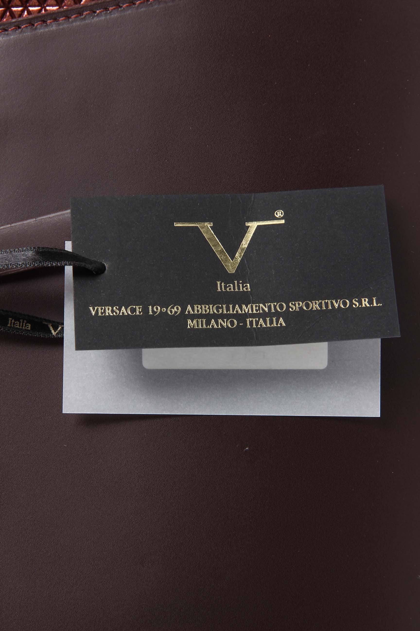 V 1969 Italia Womens Handbag V016-S RUGA STAMPATO BORDEAUX