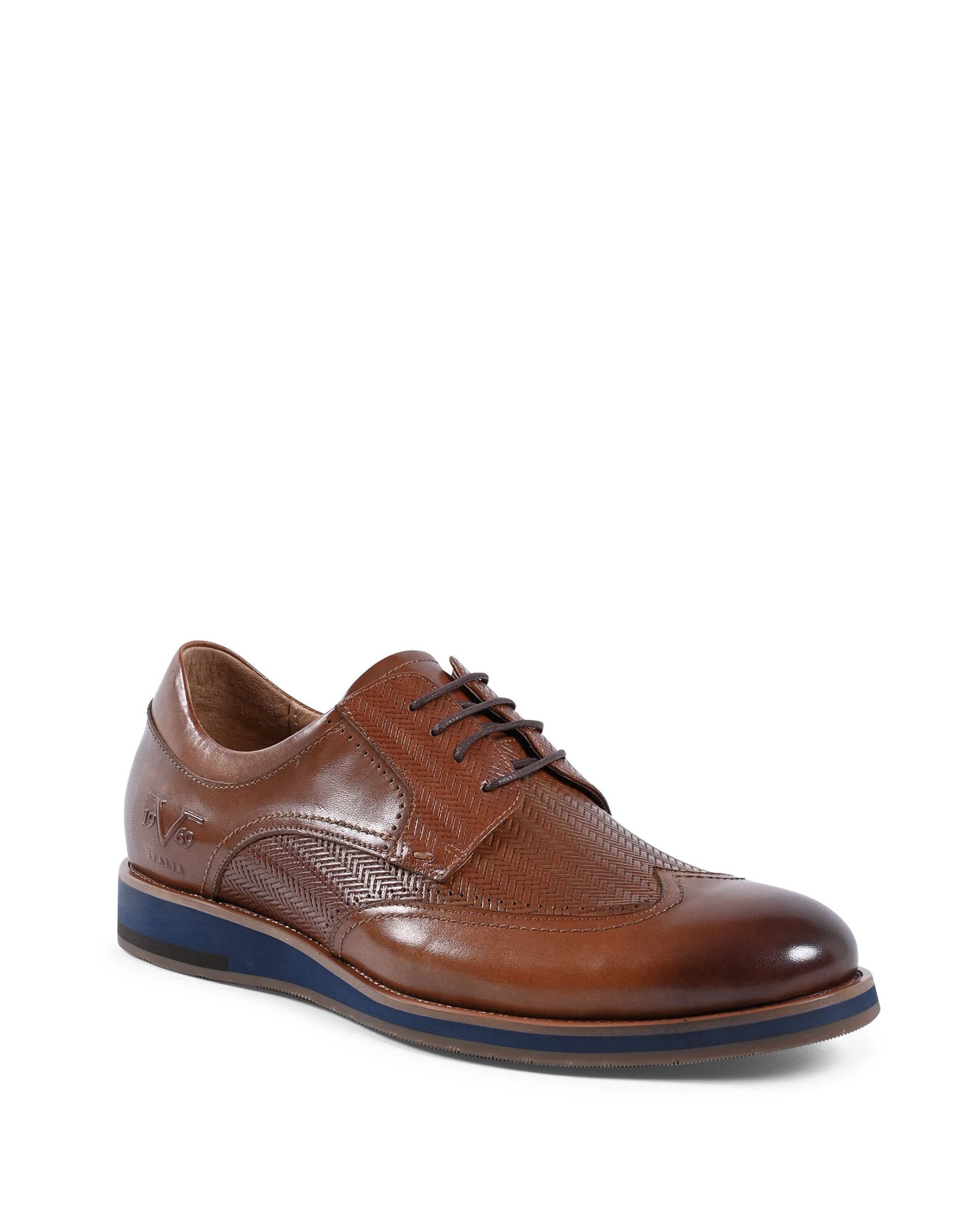 19V69 Italia Brogue Uomo Marrone YO ZD28-H27 TABACCO