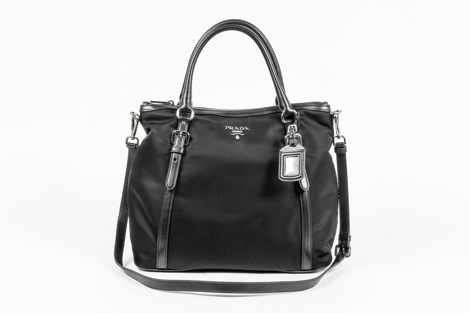 Borsa a mano Prada Ladies BR5116 in tessuto e vitello morbido
