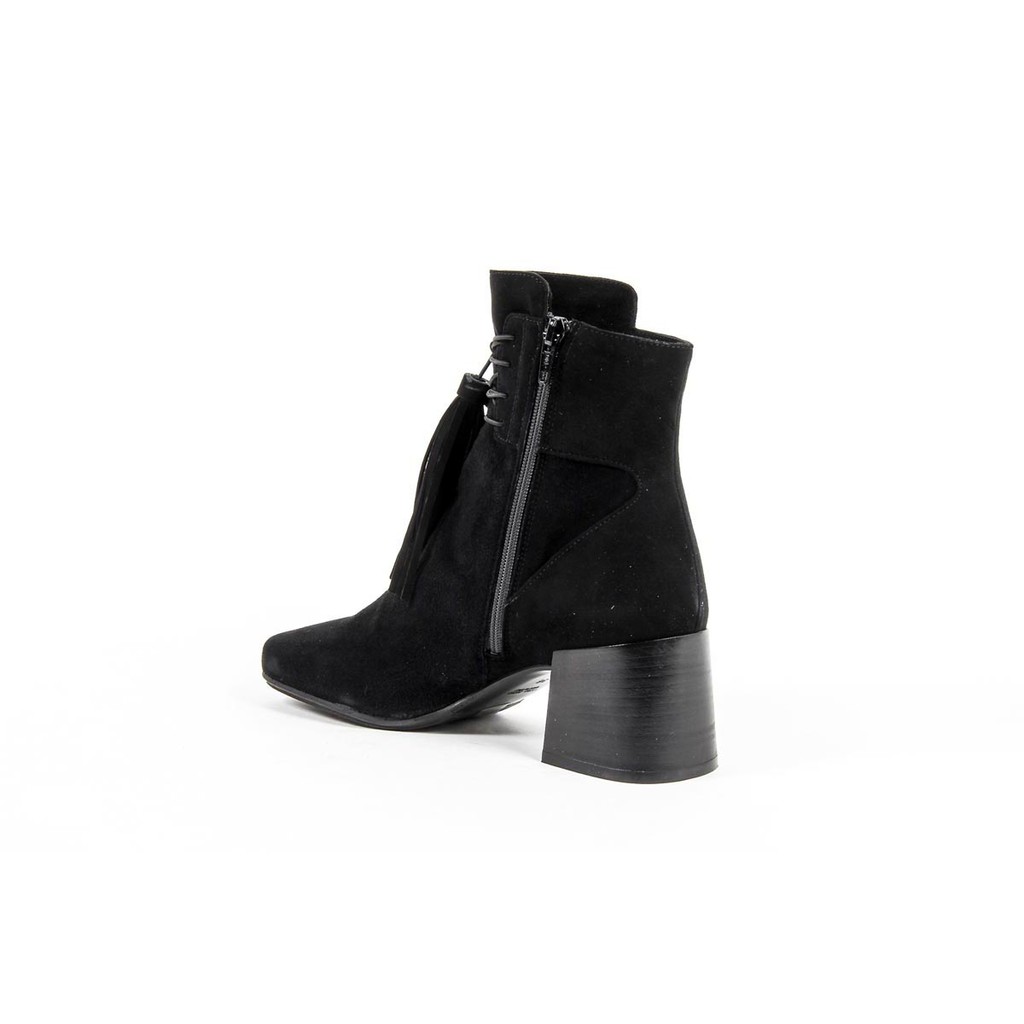 V 1969 Italia Stivaletto con tacco da donna B2482 CAMOSCIO NERO