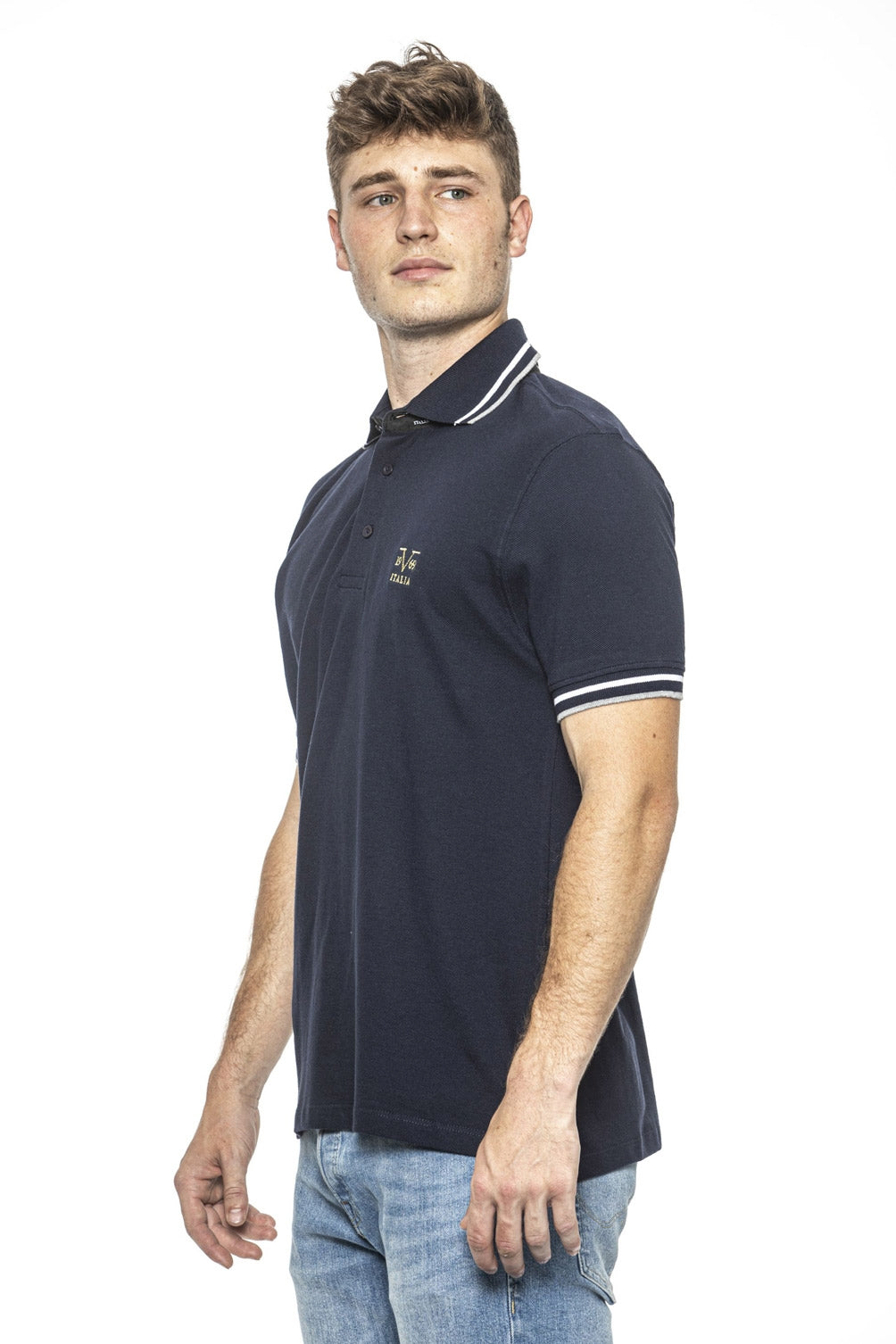 19V69 Italia Polo Uomo Blu RETRO BLU NAVY