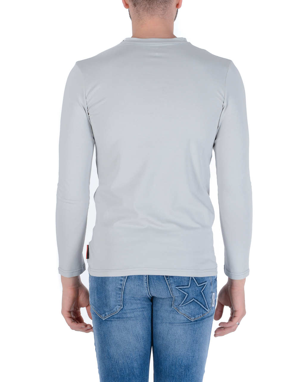 Andrew Charles Maglietta da uomo LS SELMA GRIGIO CHIARO S14