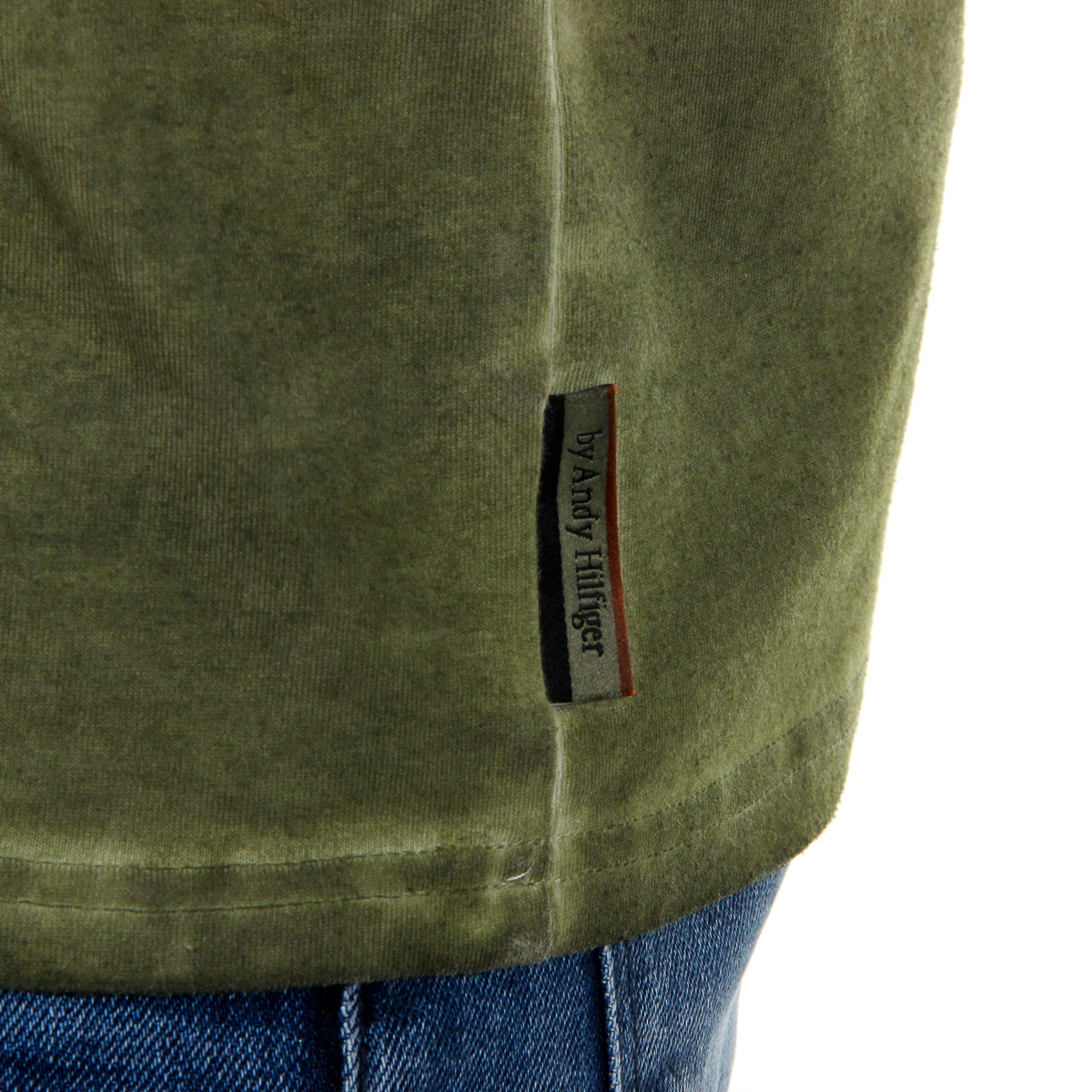Andrew Charles T-shirt da uomo a maniche corte con scollo rotondo, verde KARITA