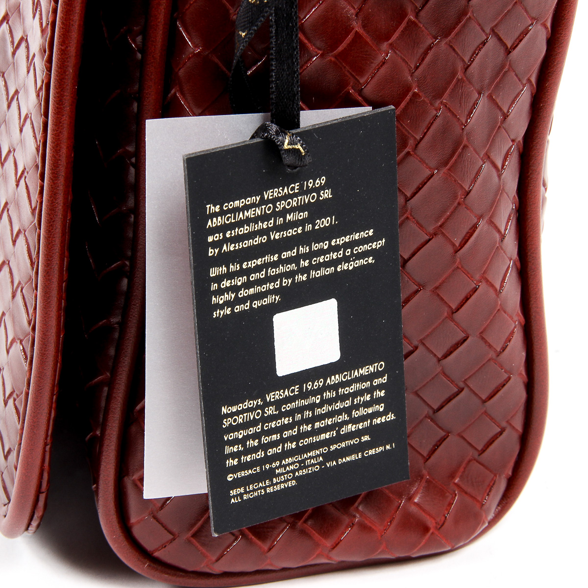 V 1969 Italia Borsa da uomo rosso scuro LEROY