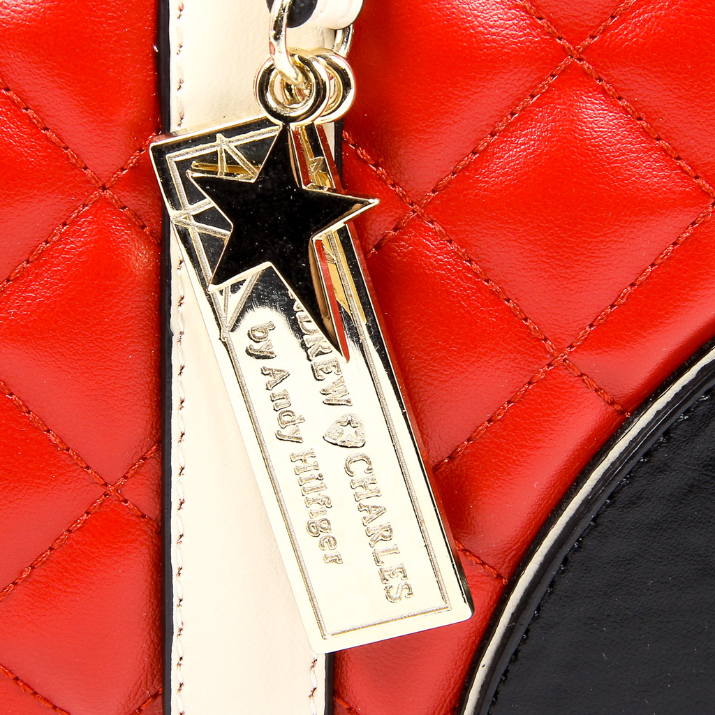 Borsa a mano da donna Andrew Charles, colore rosso ABBIE