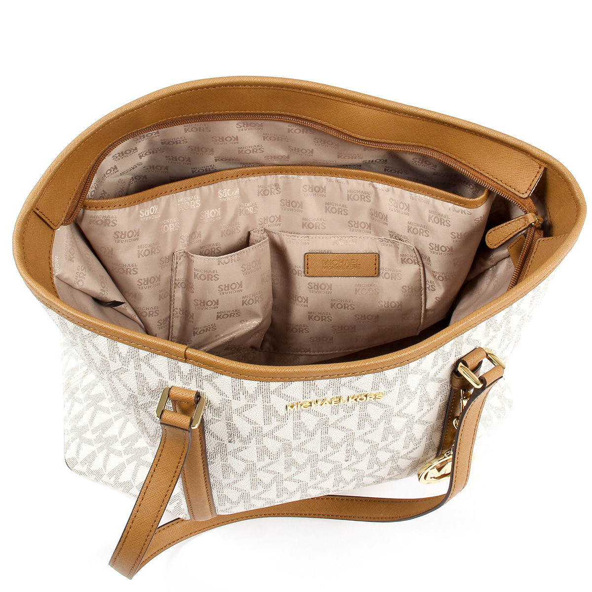 Borsa a mano da donna Michael Kors SADY 35T7GD4T7B VANIGLIA ACRN