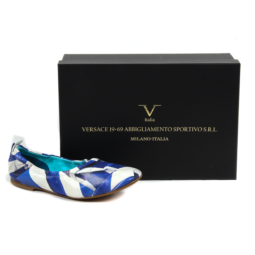 V 1969 Italia Ballerina da donna 302999 OTTICO BEIGE AZZURRO
