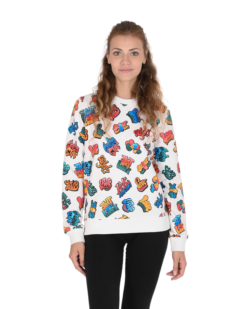 Felpa da donna Love Moschino W 6 302 00 E 2373 0004 GRAFFITI F.PANN