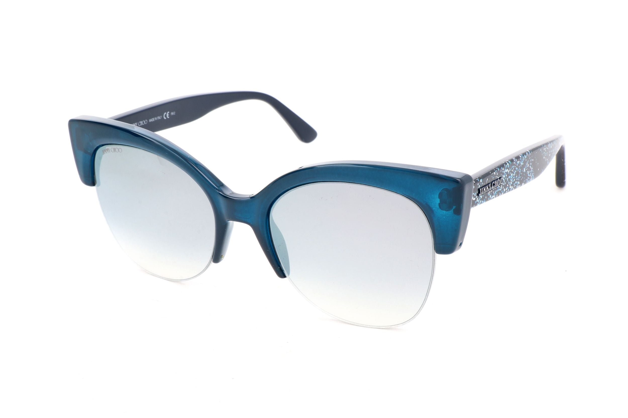 Occhiali da sole da donna Jimmy Choo PRIYA S JOJ 56 20 145 BLU GLITTER BLU