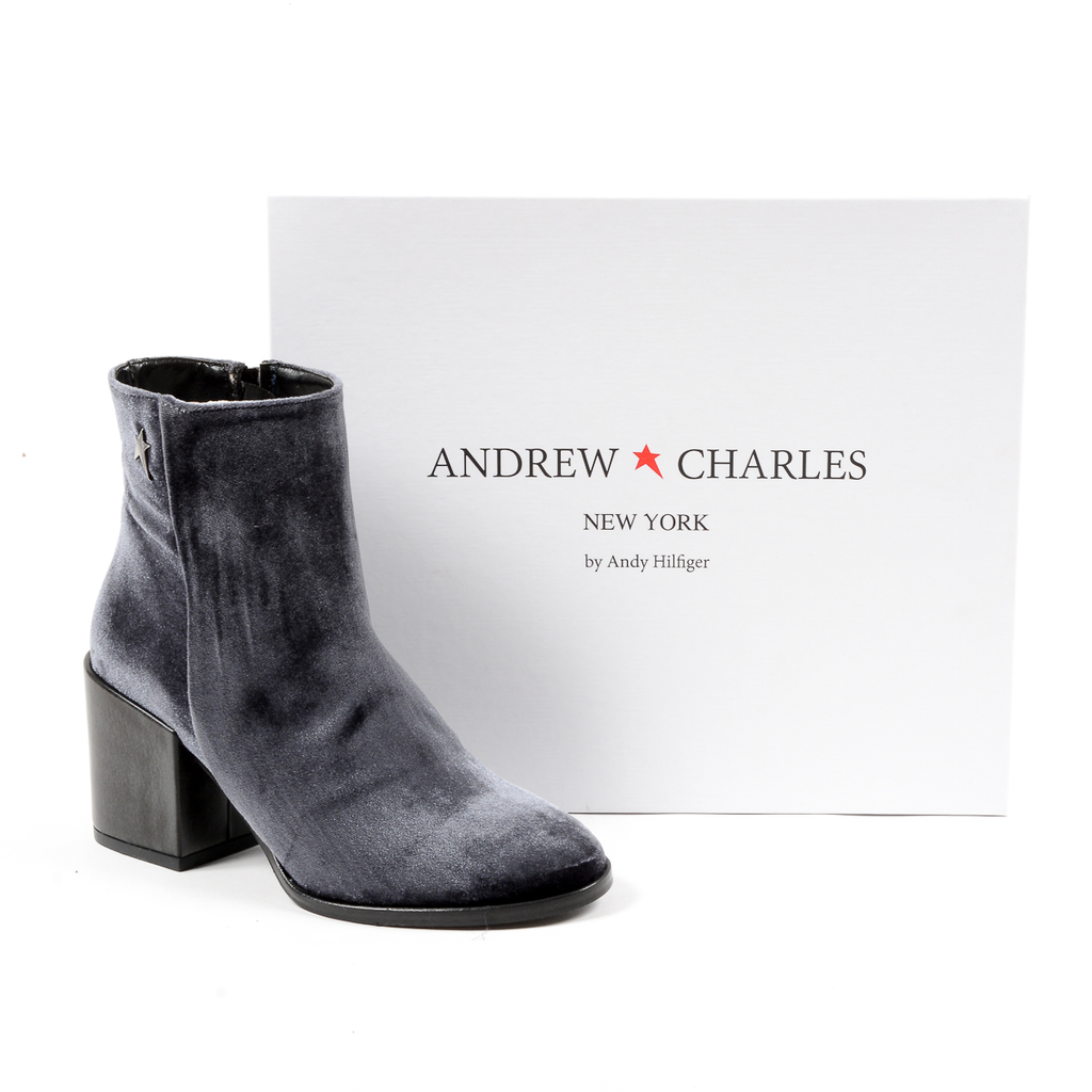 Stivaletti con tacco da donna Andrew Charles, grigi CHARLIZE