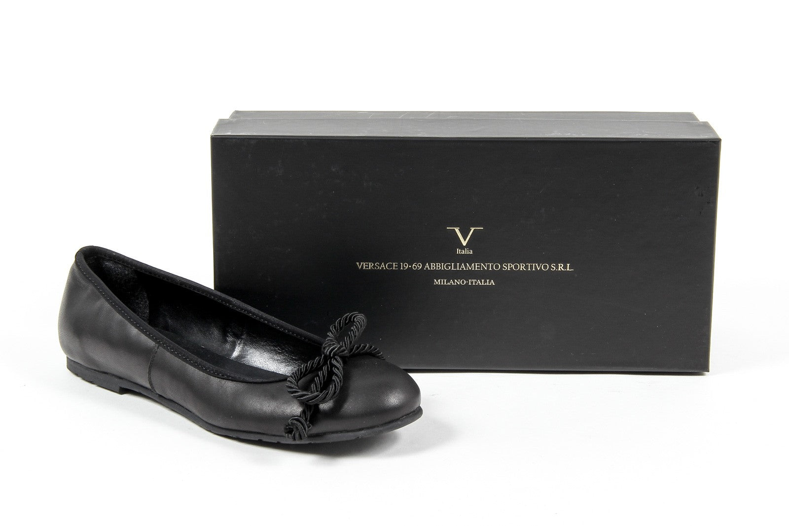V 1969 Italia Womens Ballerina E08 NAPPA NERO