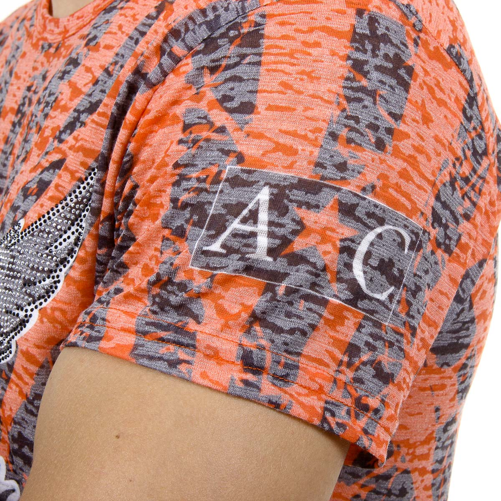 Andrew Charles T-shirt da uomo a maniche corte con scollo rotondo, rossa CALEB