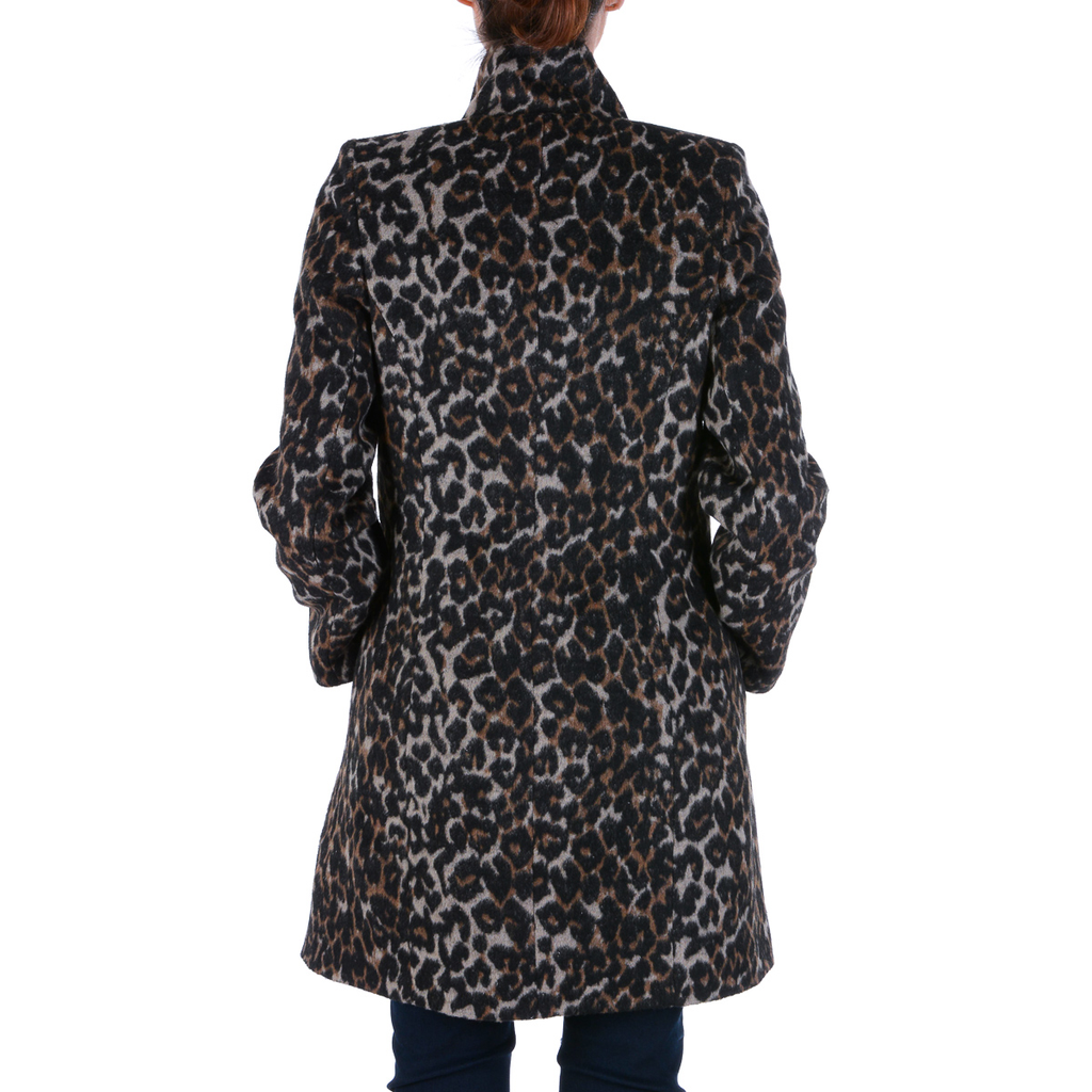 V 1969 Italia Cappotto da donna a maniche lunghe Marrone CHEYENNE