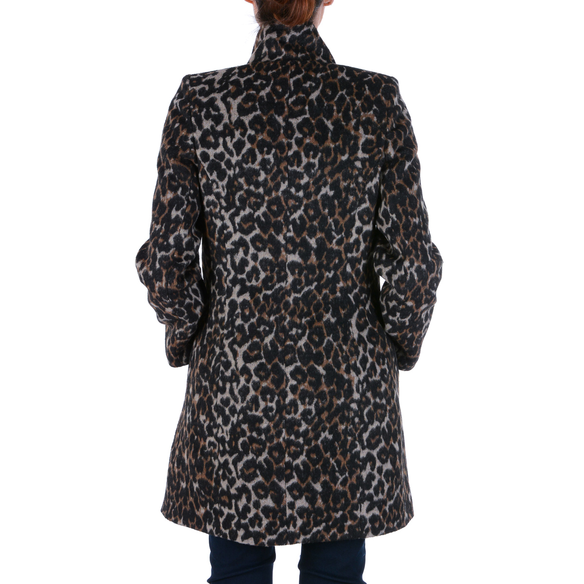 V 1969 Italia Cappotto da donna a maniche lunghe Marrone CHEYENNE