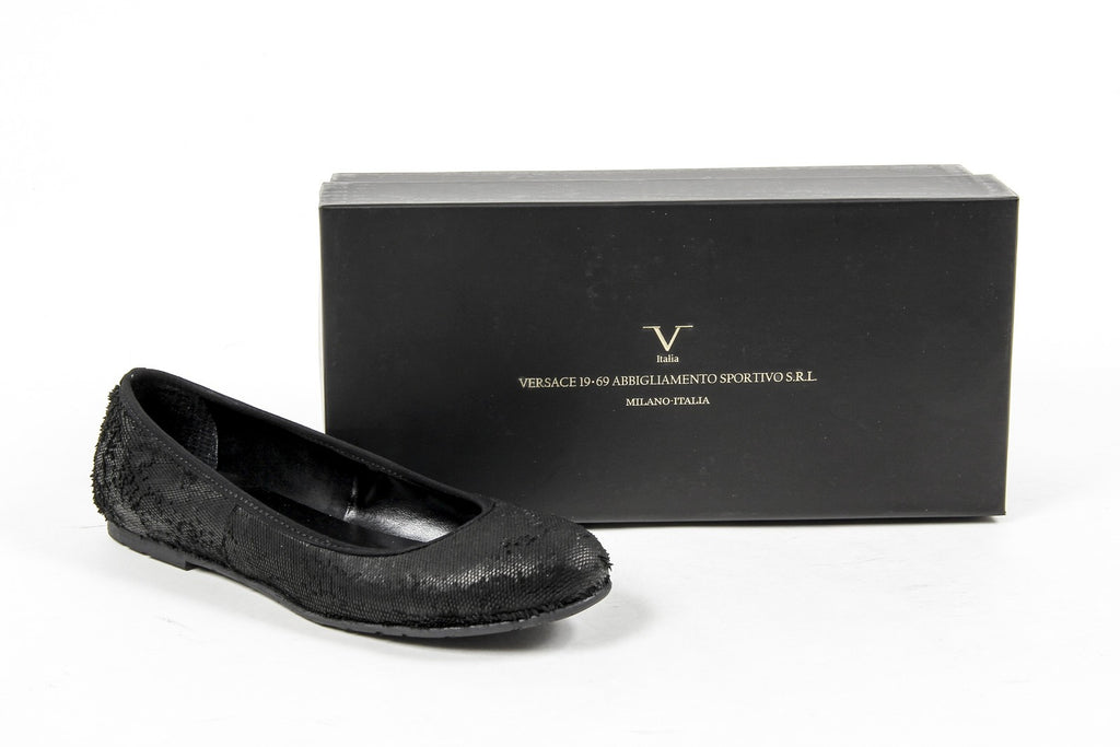 V 1969 Italia Womens Ballerina E08 VIPER NERO