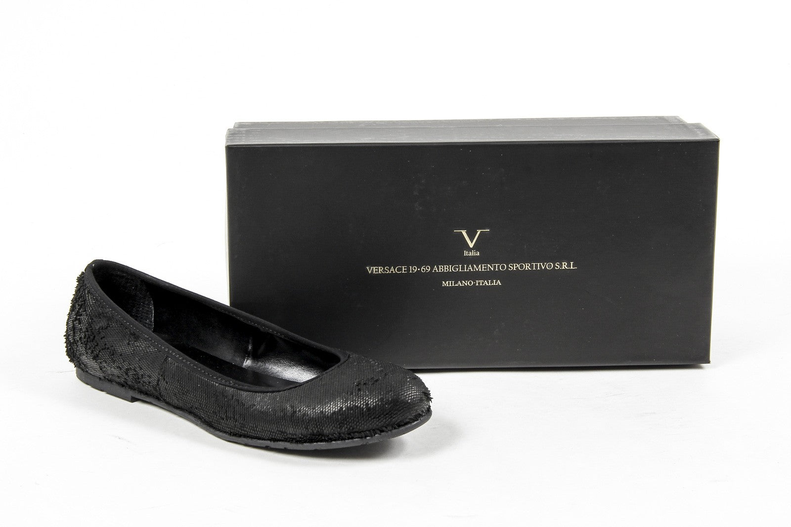 V 1969 Italia Womens Ballerina E08 VIPER NERO