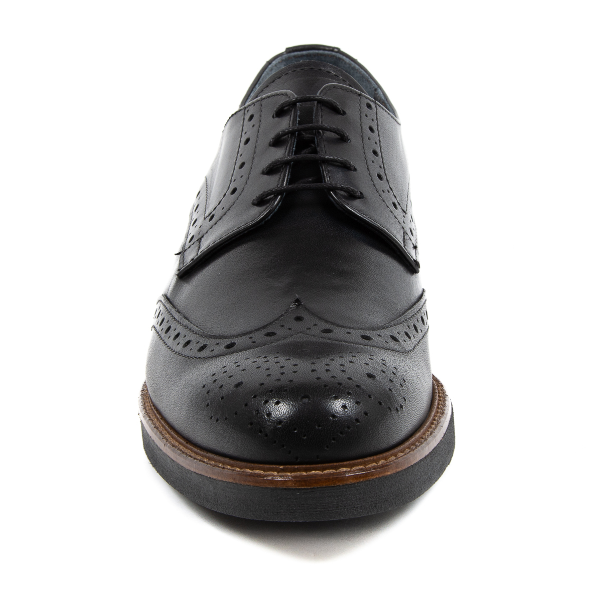 V 1969 Italia Scarpa Brogue da Uomo Nera VINCENT