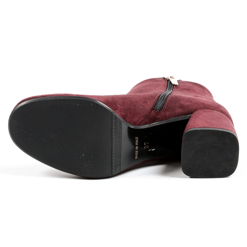 Stivaletti con tacco da donna Andrew Charles Bordeaux DOLLY