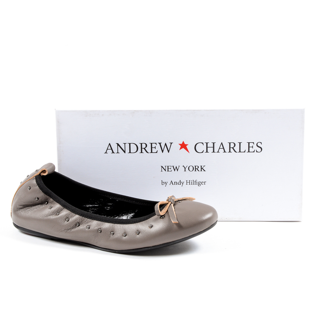 Andrew Charles Ballerina morbida da donna color talpa ALICIA