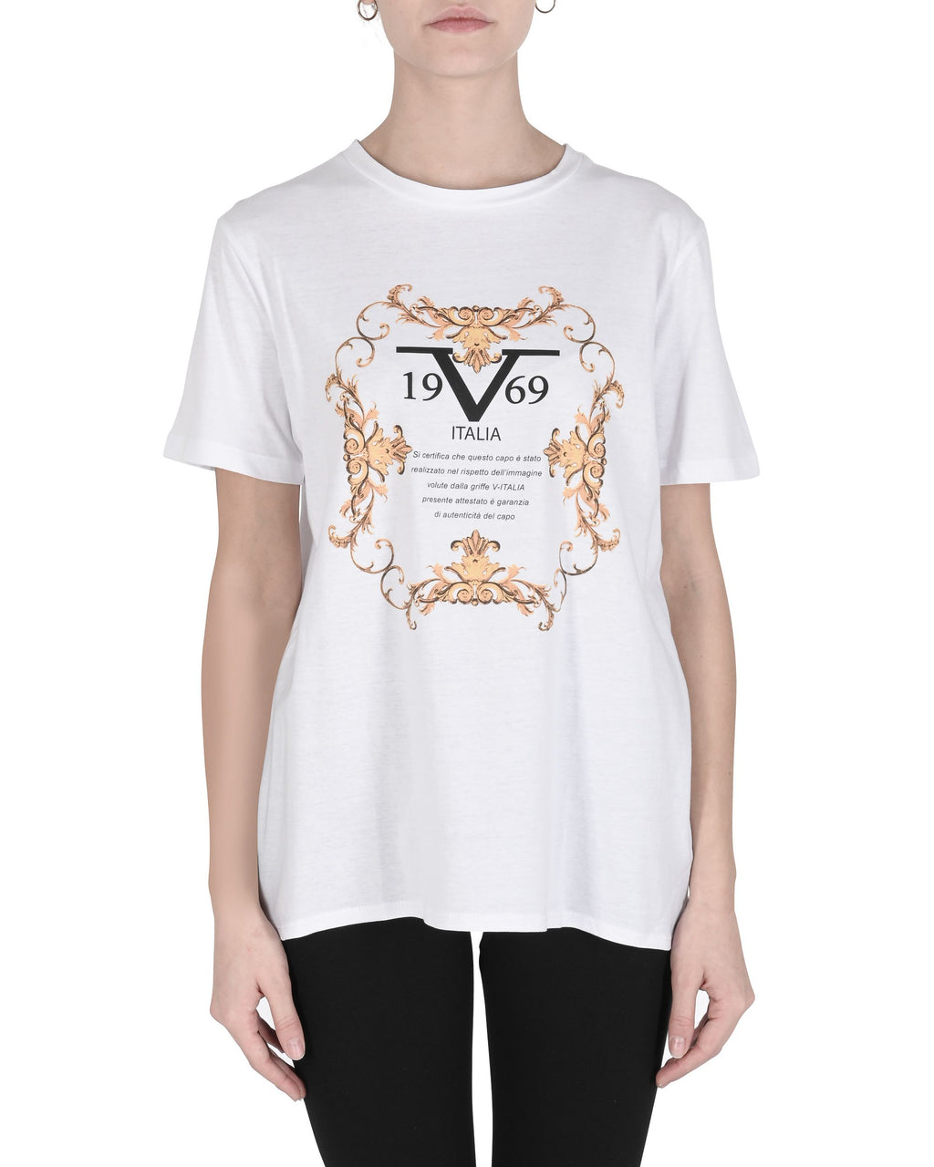 19V69 Italia T-Shirt Donna CERTIFICATE WHITE