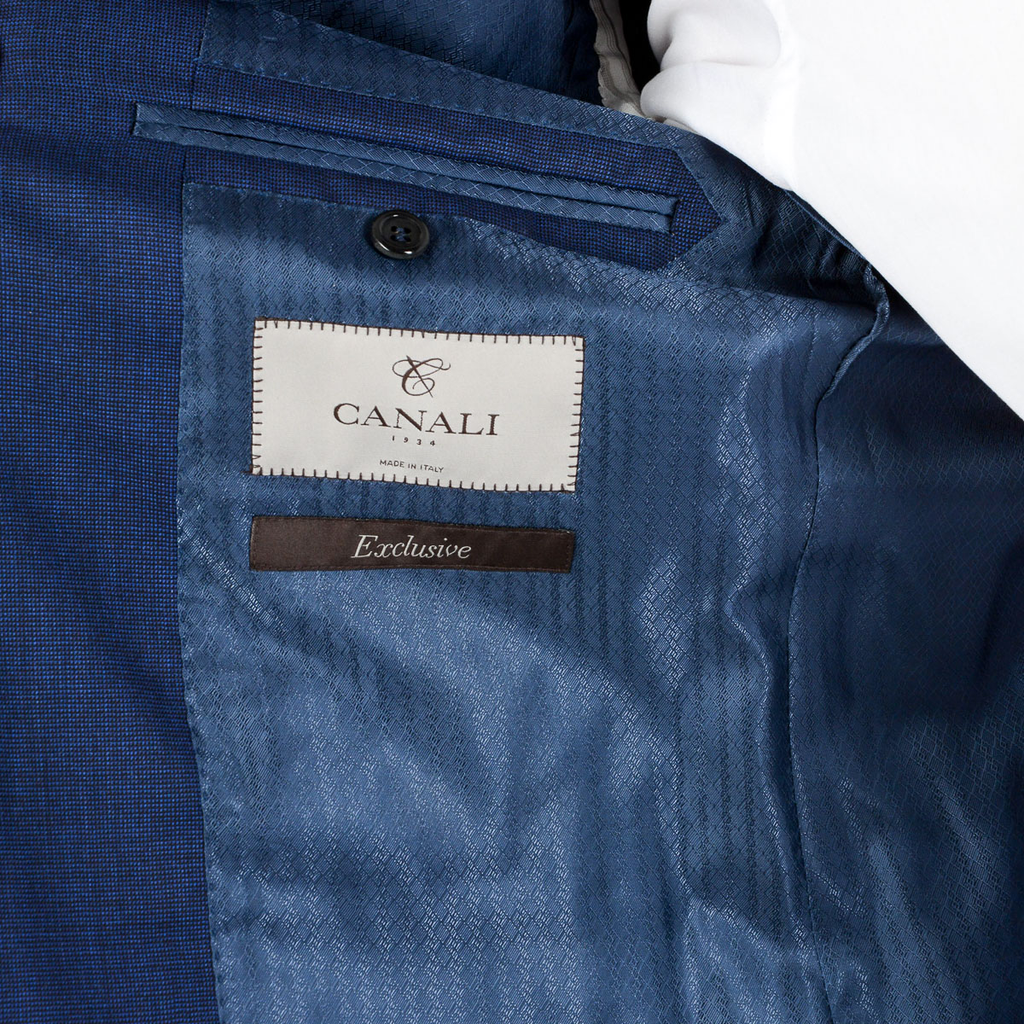 Abito da uomo Canali maniche lunghe blu Super 150's