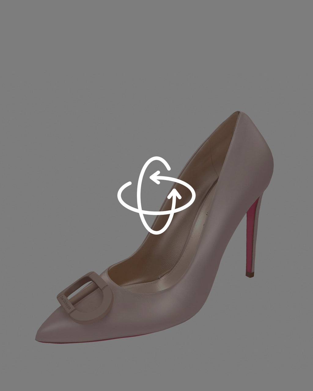 Scarpa con tacco a spillo color carne con logo Fairy